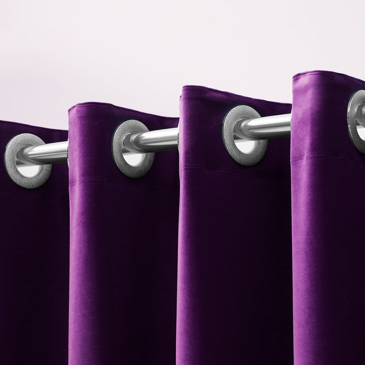 Velvet Grommet Top Curtain Bowlift