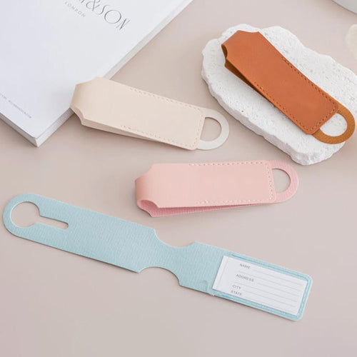 slim leather AirTag key tag protective case with keyring loop Bowlift