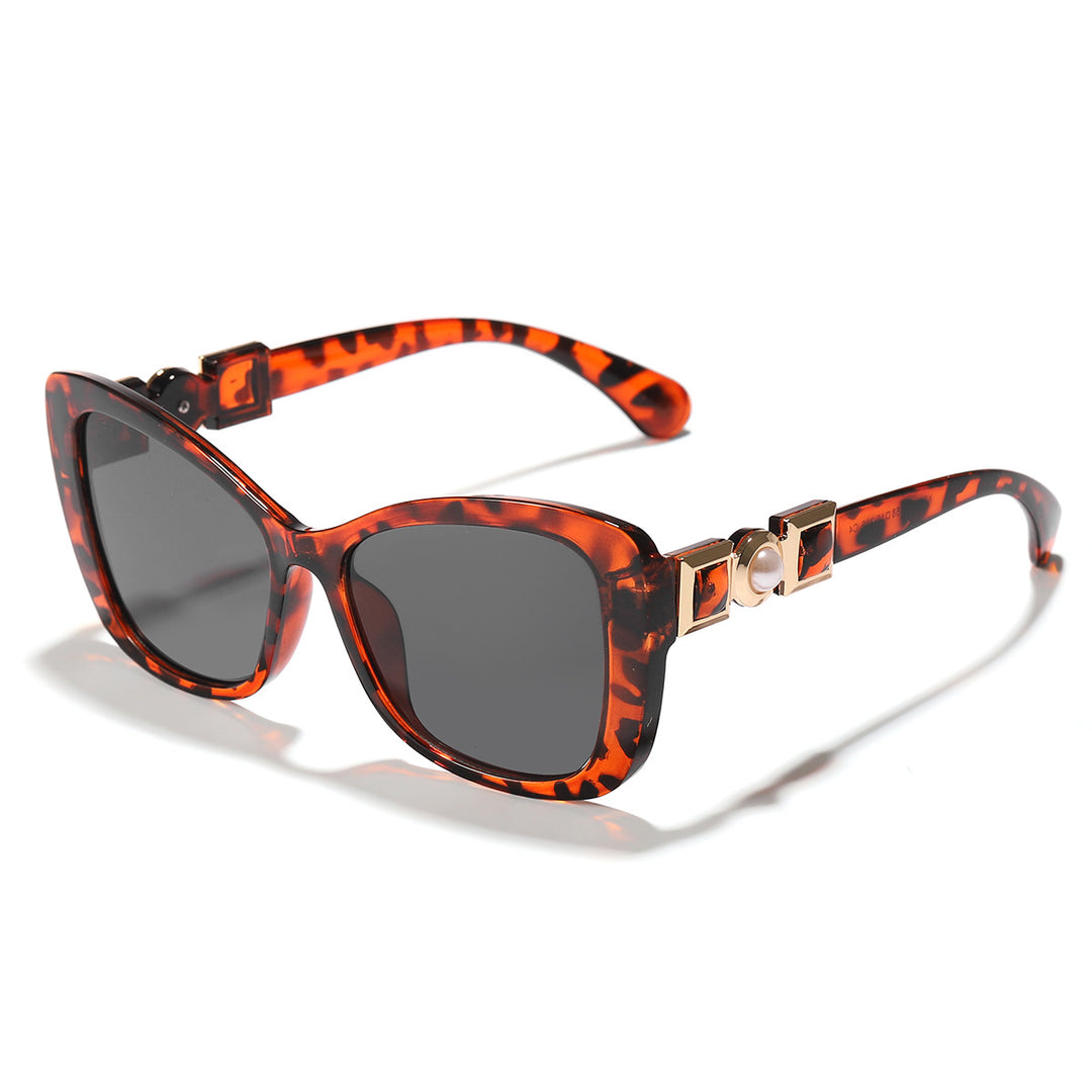 Women Cat-Eye Sunglasses with Elegant Metal Decoration Bowlift
