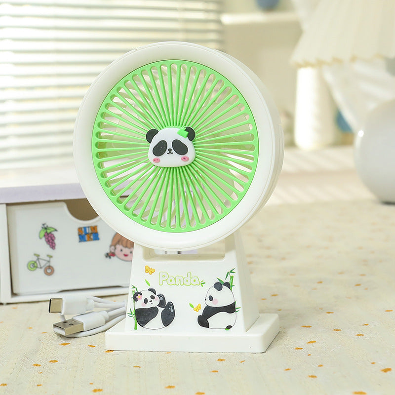 Ladies portable mini fan with cute panda design Bowlift