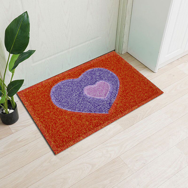 Decorative Heart-Themed Door Mat Bowlift