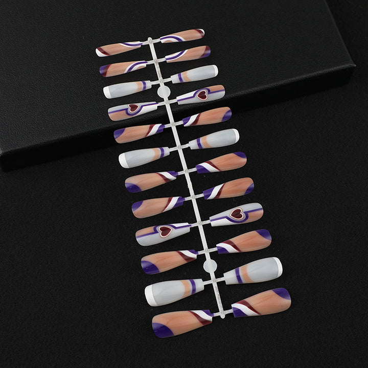 Artificial nails with creative heart design Bowlift