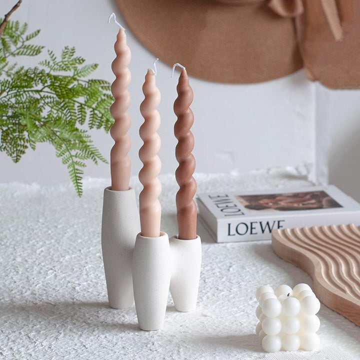 Abstract Multi-Compartment Decorative Vase