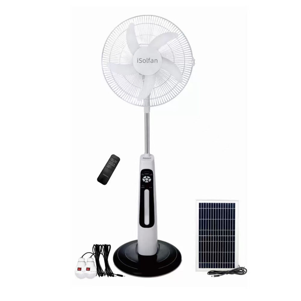 Unisex Solar Powered Standing Fan with Remote Control and Charging Function Bowlift