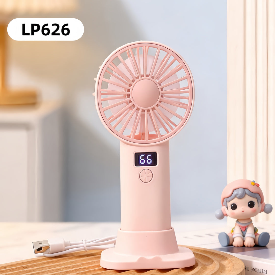 Women's portable high-performance hand fan with LCD display Bowlift