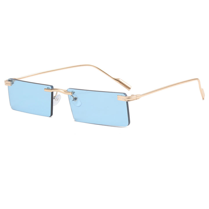 Women's Fashion Rectangular Sunglasses with Elegant Metal Frame Bowlift