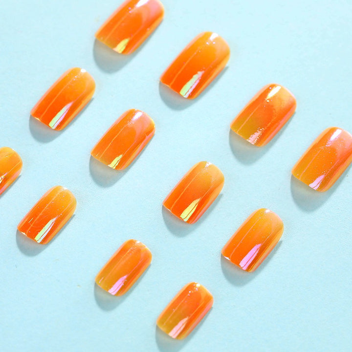 Gradient Color Artificial Nails Bowlift