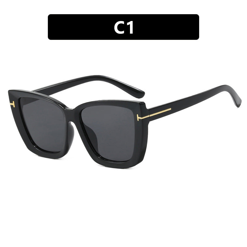 Women's large sunglasses in modern design with trendy tortoise pattern Bowlift