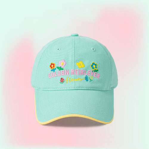 Floral Embroidered Sun Cap