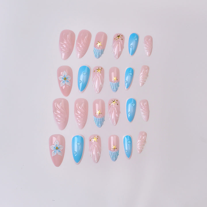 Decorative Press-On Nail Art Set Bowlift 1787294254