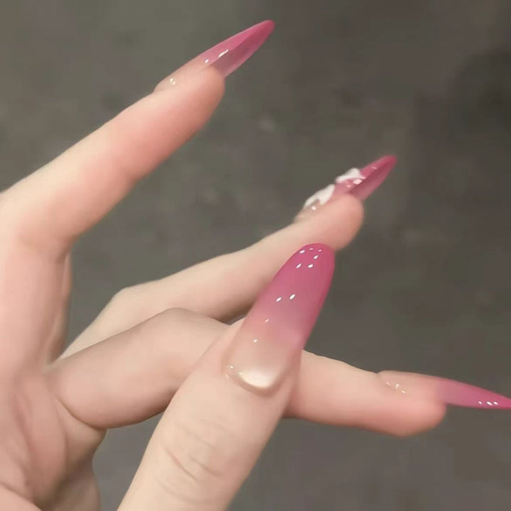 Premium Artistic Ombre Nail Extensions Bowlift