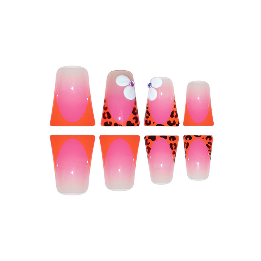 Decorative Leopard Print Press-On Nails Bowlift
