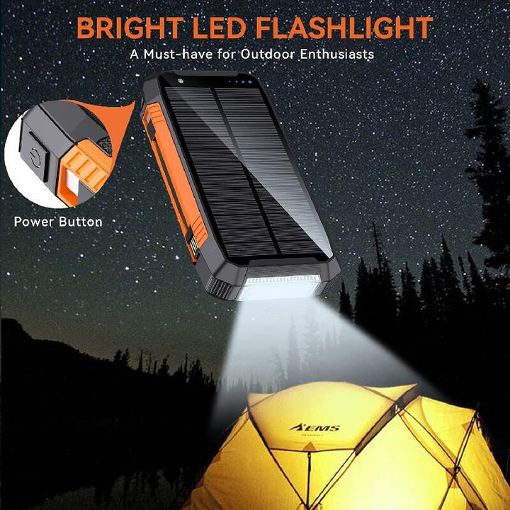 Robust Solar Power Bank with Multifunctional Charging Port Bowlift