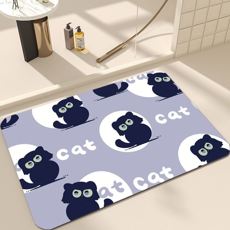 Cute Cat Design Bath Mat Bowlift
