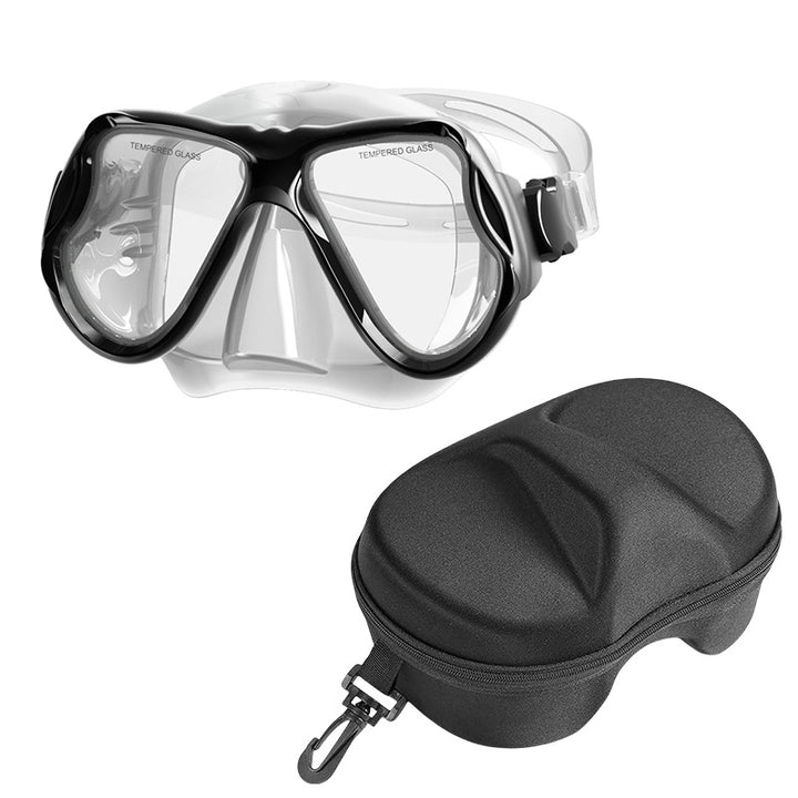 Diving mask with wide field of vision and comfortable wearing comfort Bowlift