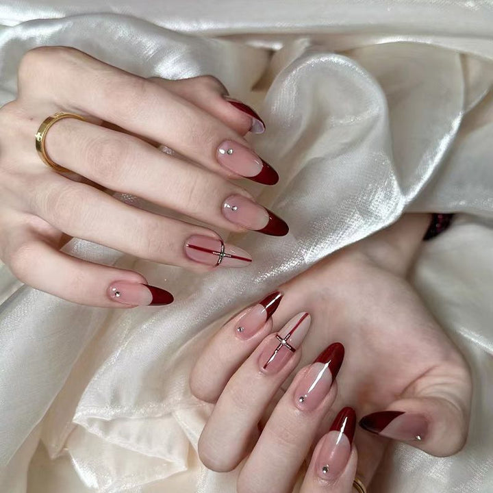 Glossy Decorative Press-On Nails Set Bowlift