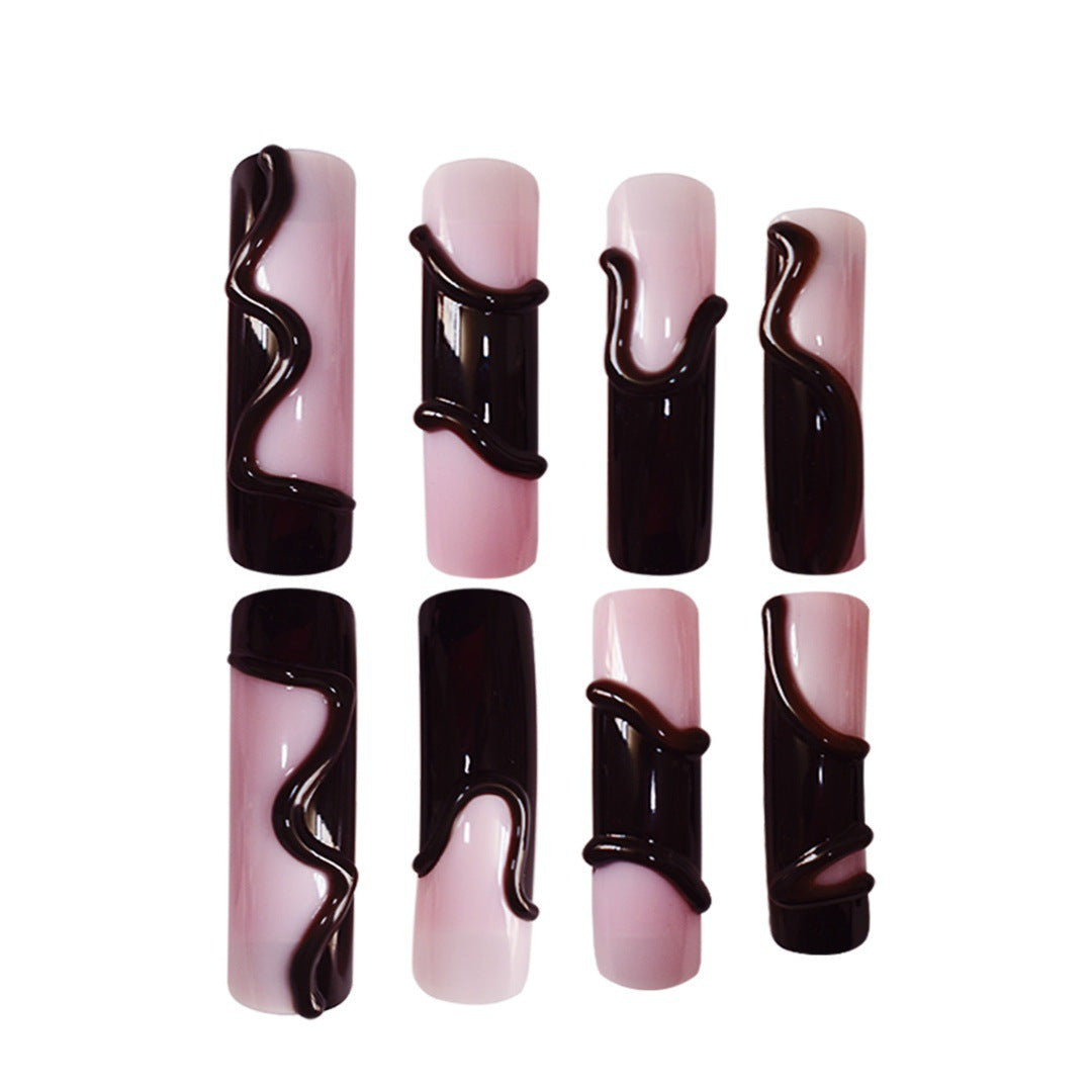 Glamorous 3D Long Stiletto Press-On Nails Bowlift