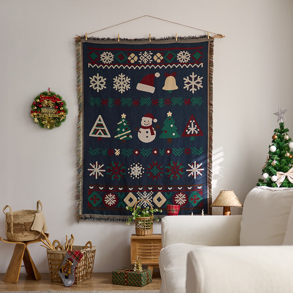 Festive Cartoon-Themed Tapestry