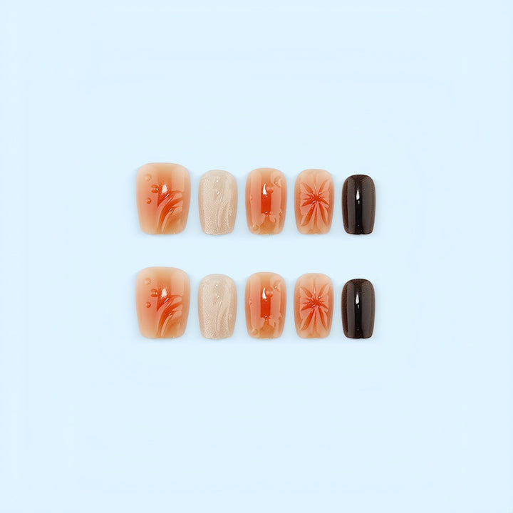 Elegant artificial nails in Boho style Bowlift
