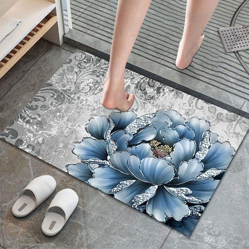 Artistic Floral Patterned Area Rug