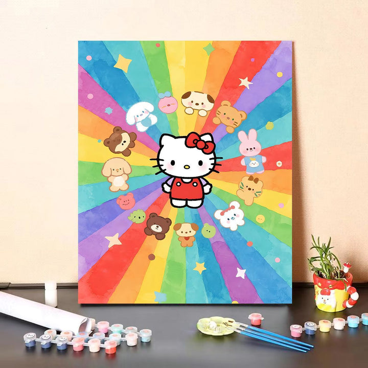 Cute Character Paint by Numbers Canvas Art Kit Bowlift