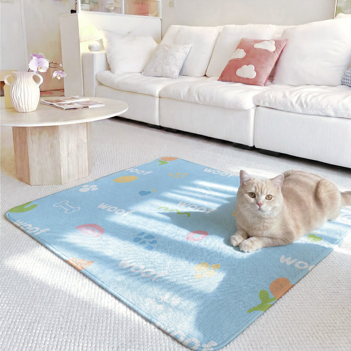 Playful Cat-Themed Area Mat Bowlift