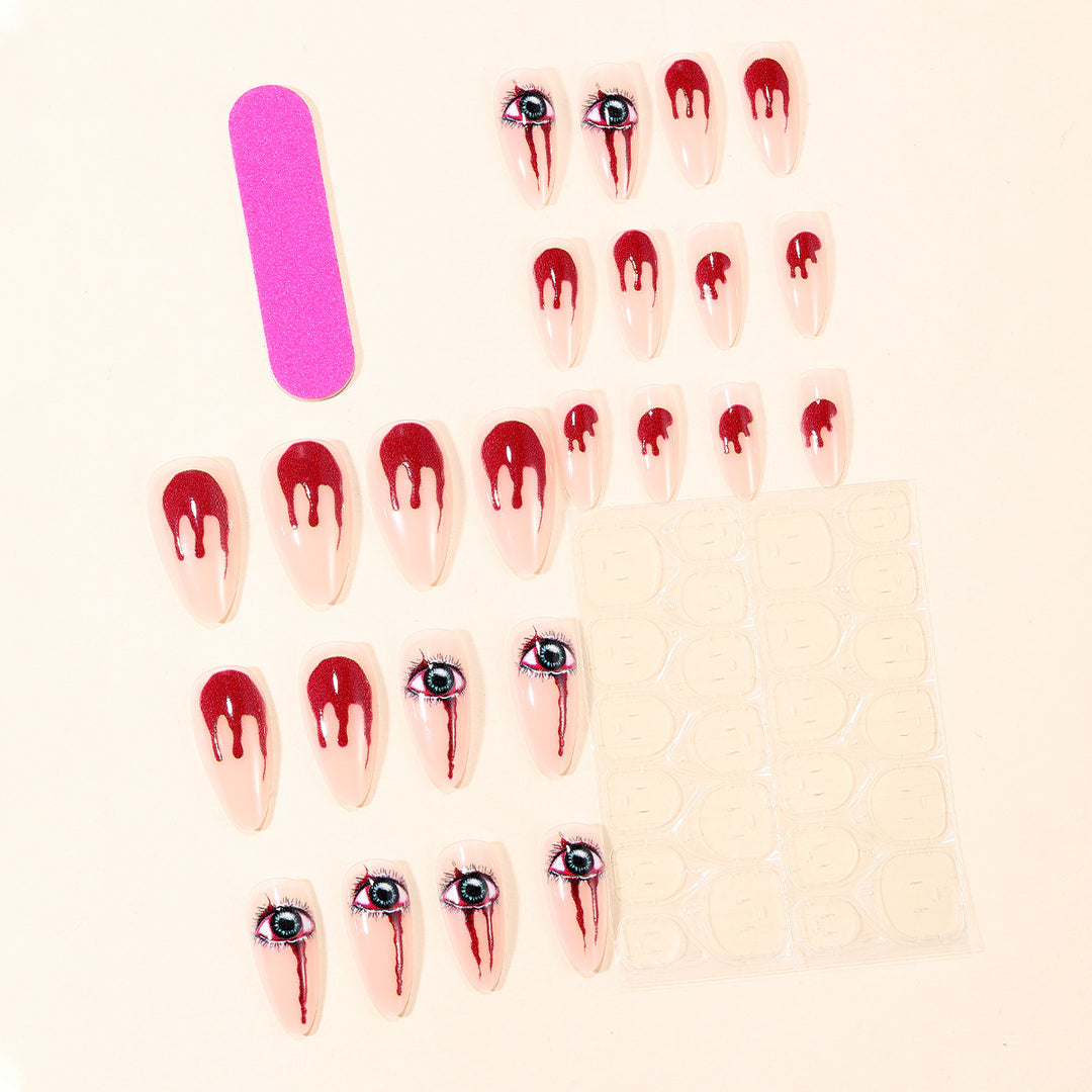 Horror Eye-Inspired Stiletto Nail Art Extensions Bowlift