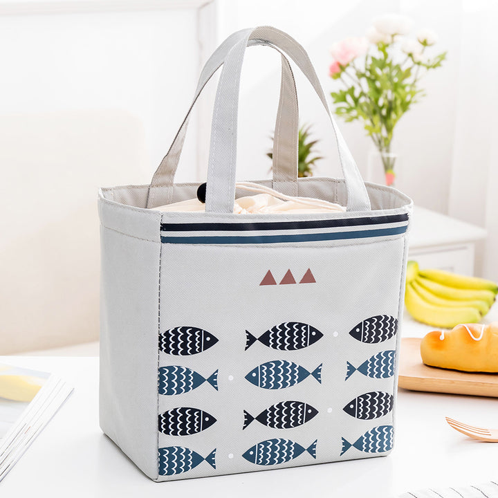 Insulated Lunch Bag with Drawstring Closure