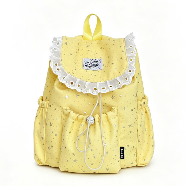 Charming Star-Patterned Backpack Bowlift