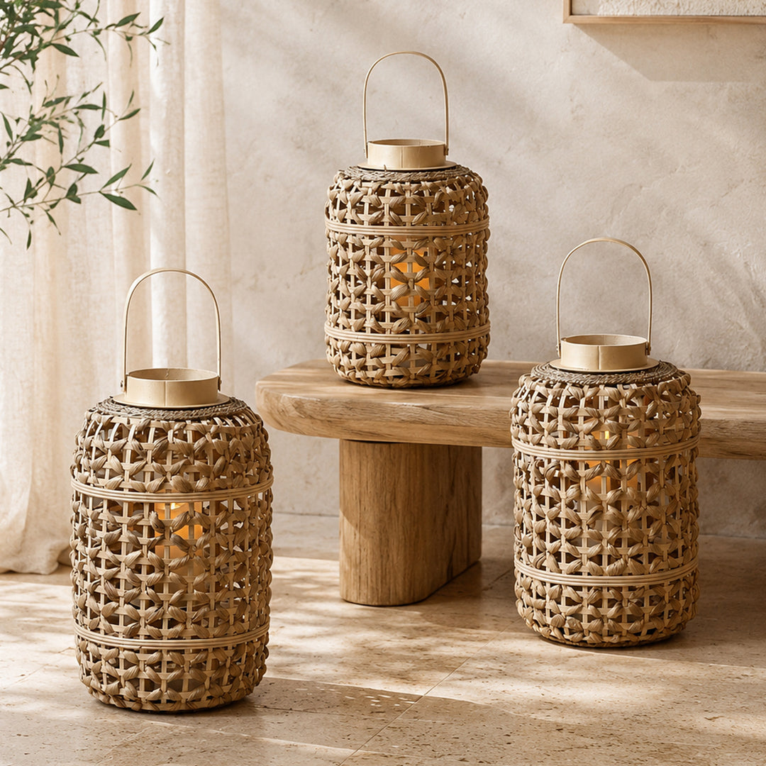 Decorative Rattan Lantern Bowlift