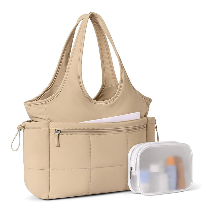 Multifunctional Tote Bag with Removable Cosmetic Bag Bowlift