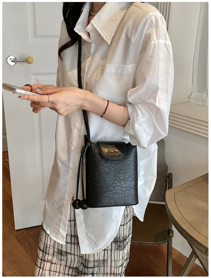 WoModern Textured Mini Crossbody Bag Bowlift