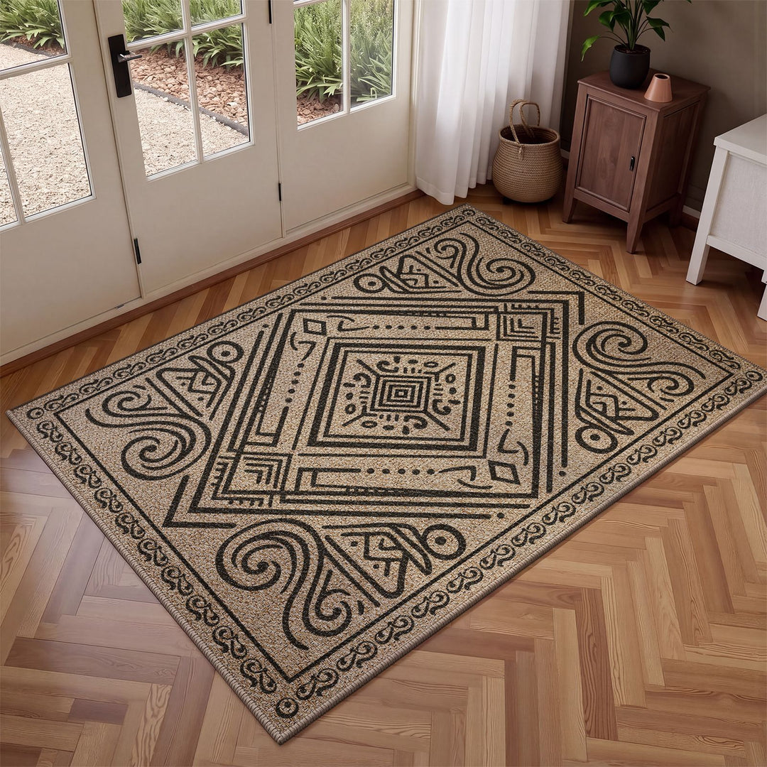 Geometric Patterned Indoor Area Mat Bowlift
