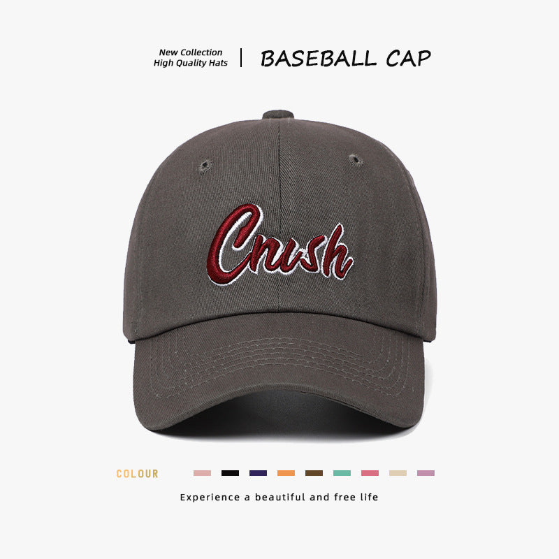 Embroidered Caption Baseball Cap