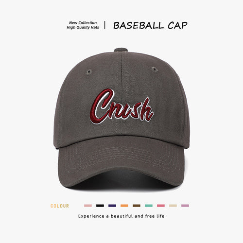 Embroidered Caption Baseball Cap