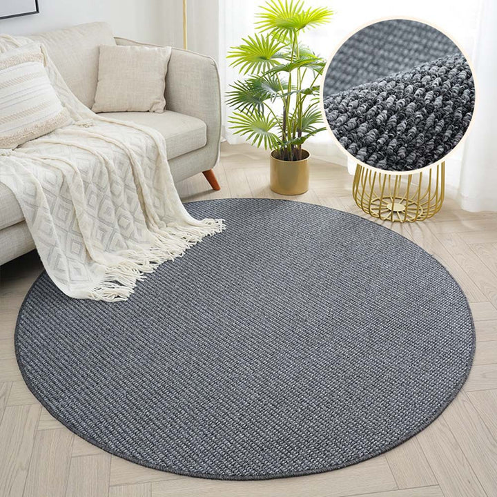 Round Textured Area Rug