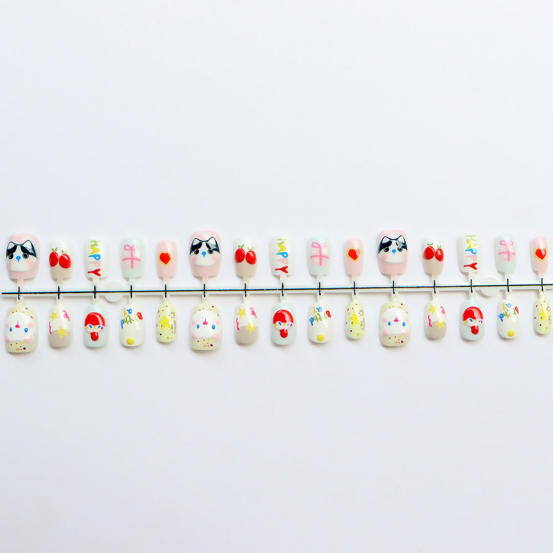 Creative Cartoon Themed Press-On Nails Bowlift