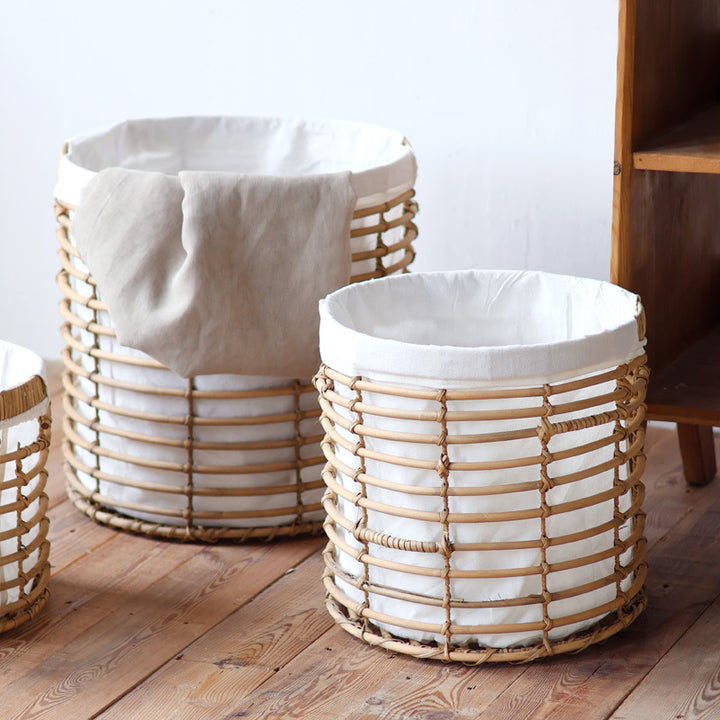 Decorative storage basket with fabric lining Bowlift