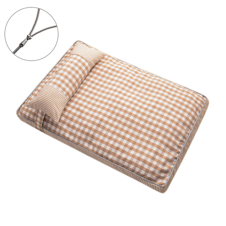 Premium Gingham Pattern  Sleeping Pad  Dog Bed