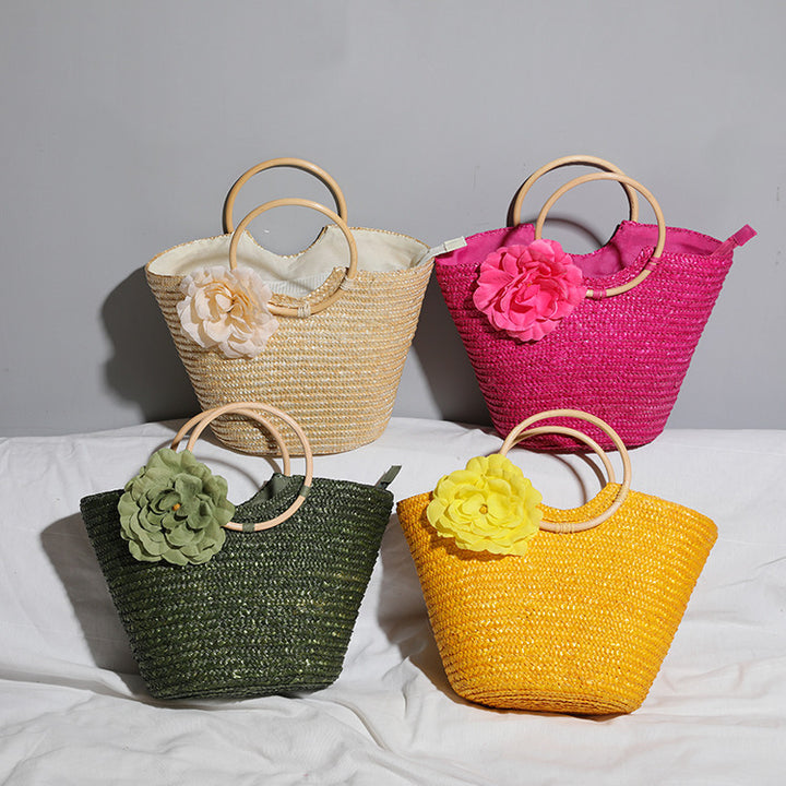 Handbag with Floral Accents Bowlift