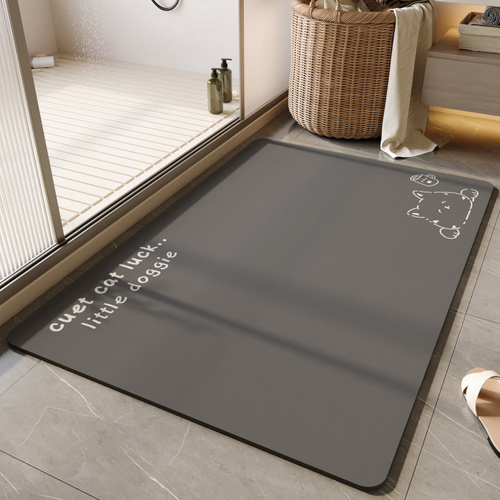 Decorative Floral Bath Mat Bowlift