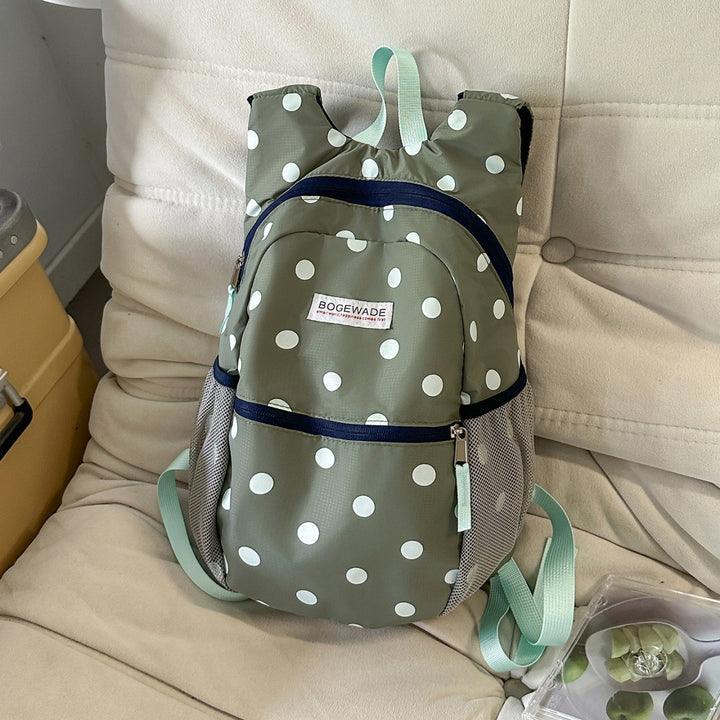 Lightweight Polka Dot Backpack