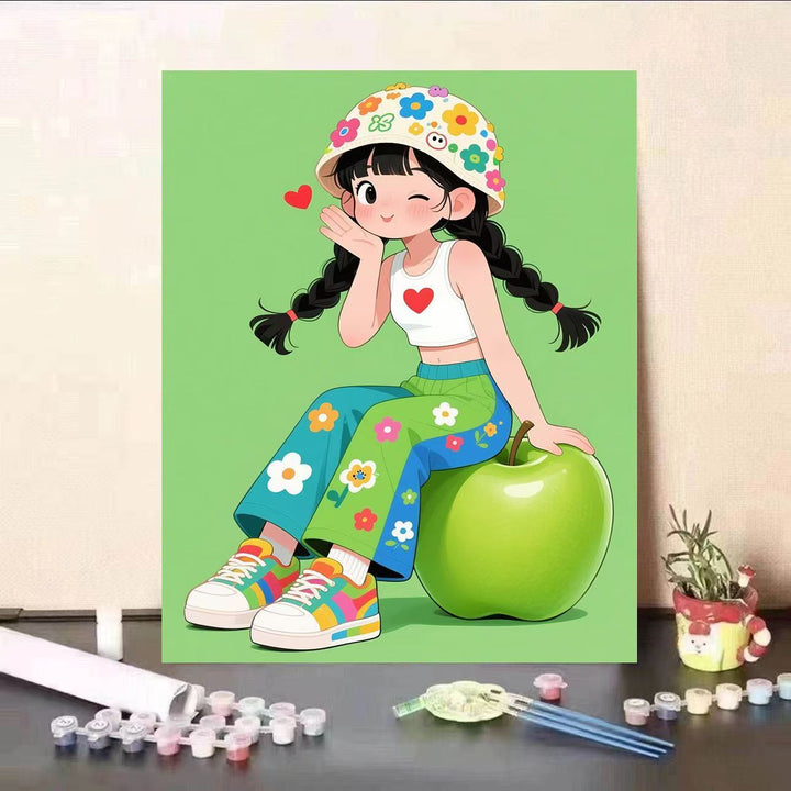 Playful Character Canvas Art Print Bowlift