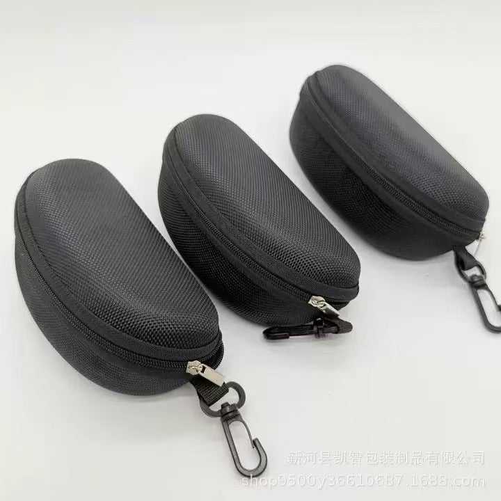 Hardshell Zippered Sunglasses and Eyewear Protective Case with Carabiner Bowlift