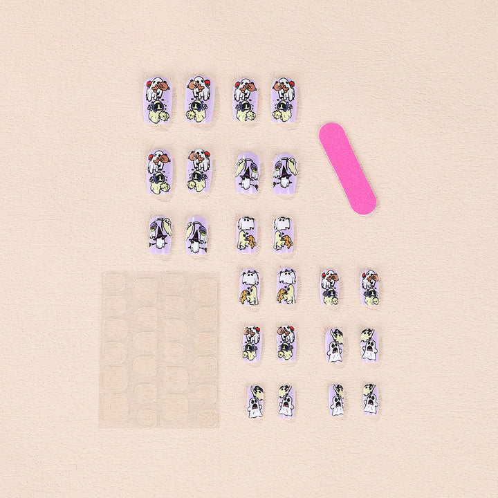 Creative Nail Set with Cartoon Designs Bowlift