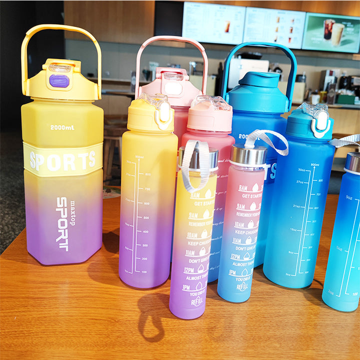 Women's Sports Water Bottle with Motivational Scales Bowlift