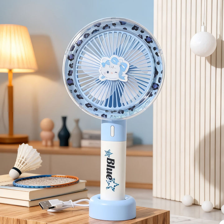 Ladies Portable Mini Hand Fan with USB Charging Function and Ergonomic Design Bowlift