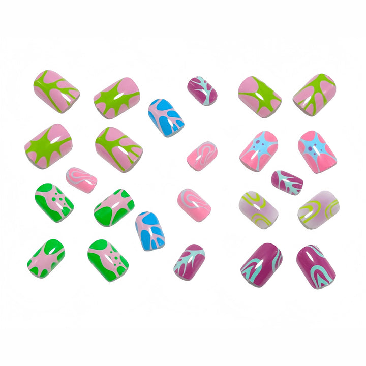 Creative Nail Design Set with Colorful Shapes Bowlift