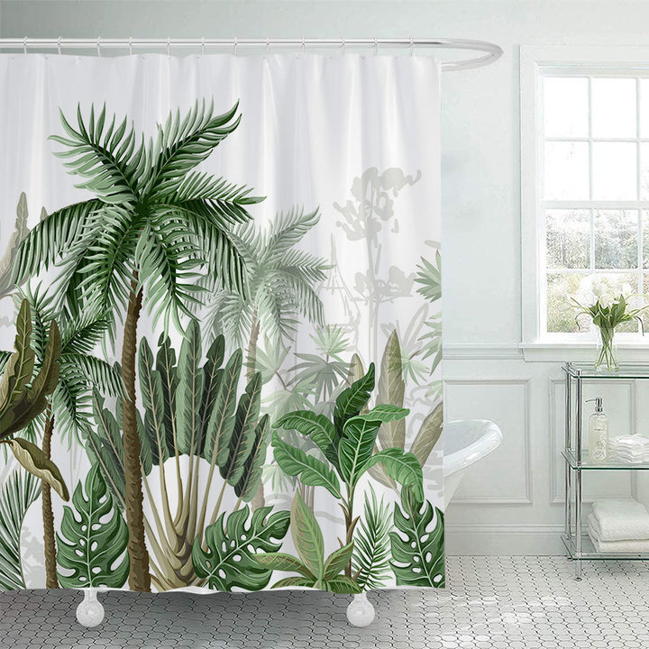 Tropical Botanical Shower Curtain Bowlift