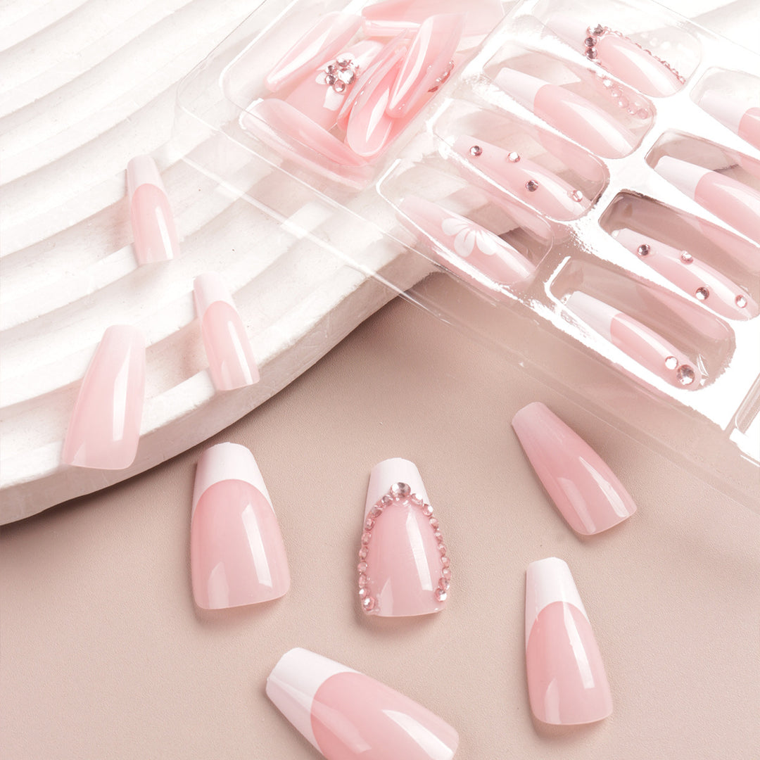Floral Embellished Press-On Nail Tips Bowlift